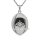 Anhänger Medaillon Amulett oval Zirkonia Galnz ca. 28x16 mm