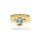 Damenring mit synth. Aquamarin echt Gold 585 Ringweite 54