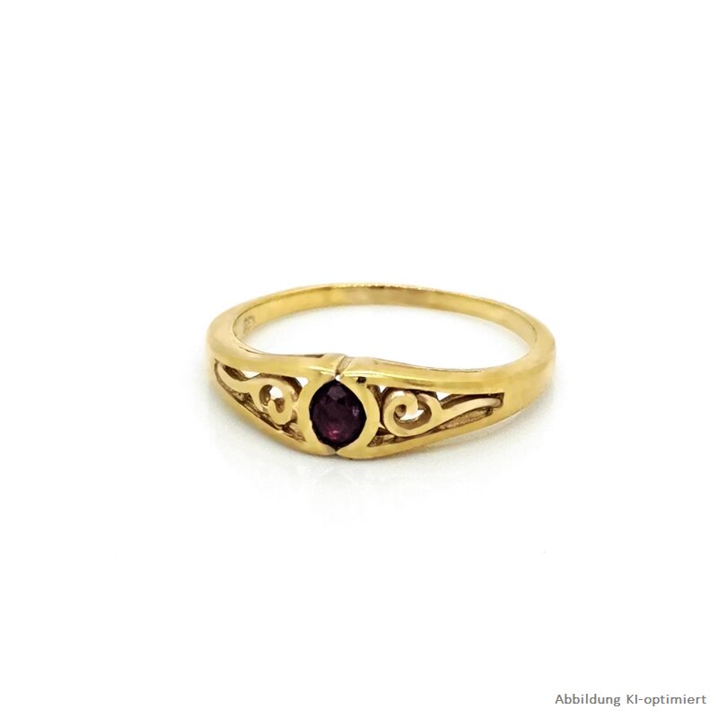 925 Sterling Silber Damenring Mit Rubin – Ovaler Modering, Roter Edelstein, Jubiläums- Oder Verlobungsring