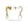 Steckcreolen Ohrstecker mit Perle und Zirkonia echt Gold 585 Glanz 22x7mm