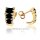 Steckcreolen Ohrstecker mit Turmalin und Diamant echt Gold 585 Glanz 12x7mm