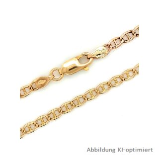Stegpanzerkette 2,3mm echt Gold 750 Glanz 52cm