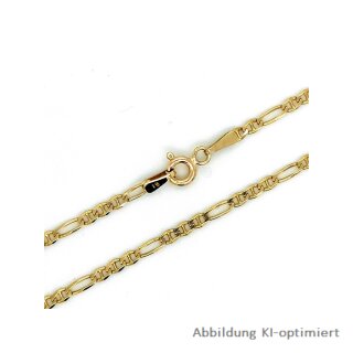Stegfigarokette 2,1mm echt Gold 585 Glanz Länge 52cm