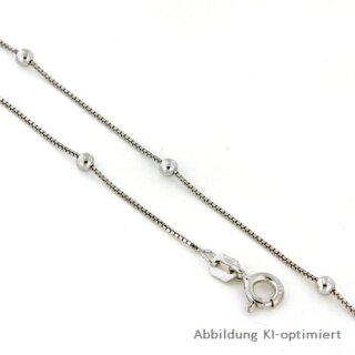 Feines Armband mit 6 kleinen Kugeln echt Silber 925 Glanz 18cm