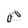 Ohrringe mit Keramik und Zirkonia echt Silber 925 Glanz 19x6mm