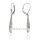 Ohrpendel Tropfen echt Silber 925 Glanz mit Zirkonia 36x3mm