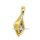 Anhänger mit Zirkonia echt Gold 333 matt/Glanz 28x11mm
