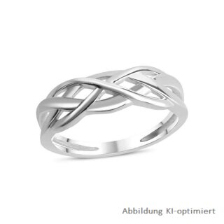 Silberring Zopf filigran echt Silber 925 Glanz