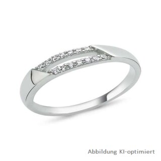 Silberring mit Zirkonia echt Silber 925 Glanz