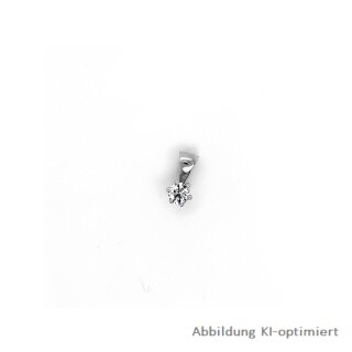 Anhänger mit Diamant 0,15 ct echt Weißgold 585 Glanz 8x3mm