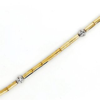 Armband mit 4 Diamanten echt Gold 333 Glanz Länge 18,5cm
