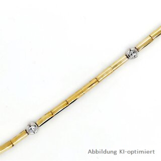 Armband mit 4 Diamanten echt Gold 333 Glanz Länge 18,5cm