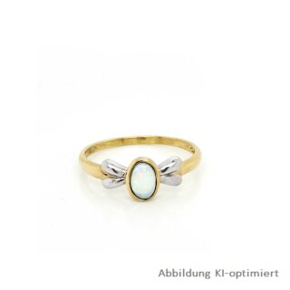 Damenring mit Opal echt Gold 333 Glanz Ringweite 57