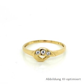 Damenring mit Zirkonia echt Gold 333 Glanz Ringweite 53