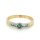 Damenring mit Smaragd und Zirkonia echt Gold 585 Glanz Ringweite 56