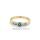 Damenring mit Smaragd und Zirkonia echt Gold 585 Glanz Ringweite 56