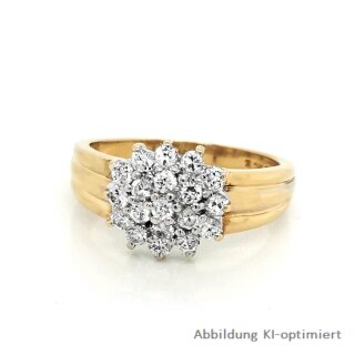 Damenring mit Zirkonia echt Gold 333 Glanz Rinweite 61