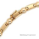 Massives Collier 7mm echt Gold 585 matt/Glanz Länge 44,5cm