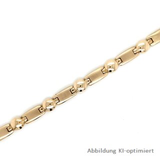 Massives Armband 7mm echt Gold 585 matt/Glanz Länge 20,5cm