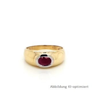 Damenring mit Rubin echt Gold 333 Glanz Rinweite 56