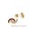 Ohrstecker geschwungen mit Rubin und Zirkonia echt Gold 333 Glanz 14,5x6,6mm