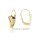 Kurze Ohrpendel echt Gold 585 14kt mit Zirkonia 16x7,6mm