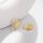 Ohrstecker Blatt echt Silber 925 vergoldet 25,5mm