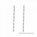 Ohrstecker Kette mit Zirkonia echt Silber 925 Glanz 65mm