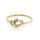 Damenring filigran bicolor mit Zirkonia echt Gold 333 Ringweite 56