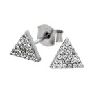 Ohrstecker Dreieck Pyramide echt Silber mit Zirkonia...