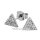 Ohrstecker Dreieck Pyramide echt Silber mit Zirkonia 6,5x7,5mm