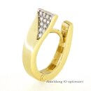 Creolen Klappcreolen echt Gold 333 Glanz mit Zirkonia...