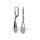 Ohrpendel mit Zirkonia, 925 Sterling-Silber matt/Glanz 34x6mm