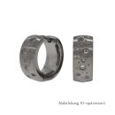 Creolen Titan matt/Glanz mit Zirkonia 15x6mm