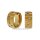 Creolen Titan goldfarben matt/Glanz mit Zirkonia 15x6mm