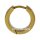 Creolen Titan goldfarben matt/Glanz mit Zirkonia 15x6mm
