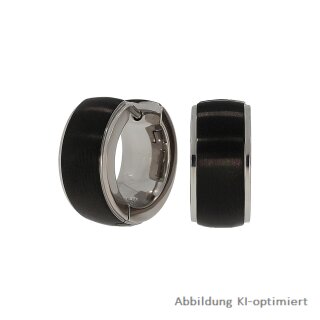 Creolen schwarz Titan 15,5x6,5mm
