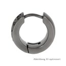 Creolen Titan matt/Glanz mit Zirkonia 15x6mm