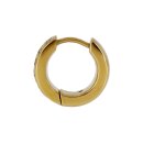 Creolen Titan bicolor matt/Glanz mit Zirkonia 15x6mm