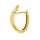 Ovale Klappcreolen mit Zirkonia echt Silber 925 Glanz vergoldet19,5x3,6mm