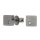 Ohrstecker flach quadratisch viereckig mit Zirkonia Titan mattiert/poliert 6mm
