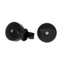 Ohrstecker schwarz Kreis rund mit Zirkonia Titan mattiert/poliert 8mm