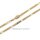 Figarokette 3,4mm abgekantet echt Gold 333 Glanz 52cm