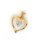 Anhänger Herz bicolor mit Zirkonia echt Gold 333 Glanz 14,6x10,6mm