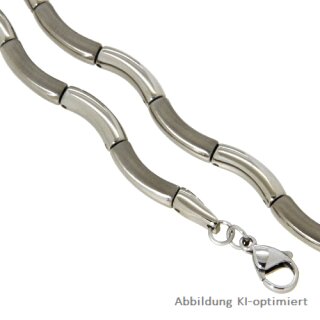 Armband Welle Titan matt/Glanz 19cm