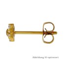 Ohrstecker Stern Schneeflocke Titan vergoldet mit Zirkonia 4,5x5mm