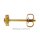 Ohrstecker Stern Schneeflocke Titan vergoldet mit Zirkonia 4,5x5mm