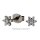 Ohrstecker Stern Schneeflocke Titan mit Zirkonia 4,5x5mm