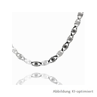 Fantasiekette mit Sonnenschliff, echt Silber 925