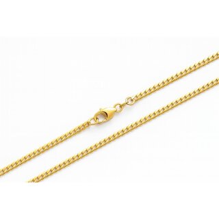 Flachpanzerkette 3mm echt Gold 333 Glanz Länge 53cm